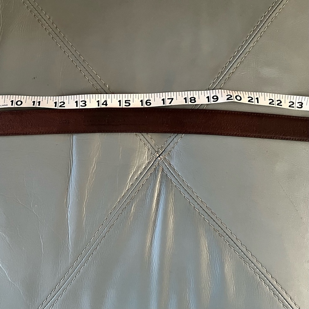 Vintage FOSSIL Genuine Leather BROWN Belt W/ Silver BUCKLE Medium (M) 29-33” - Picture 14 of 17